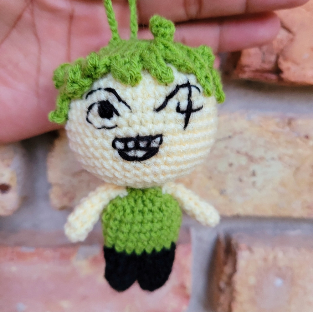 Funky Boy Handmade Keychain | Character Crochet Keychain
